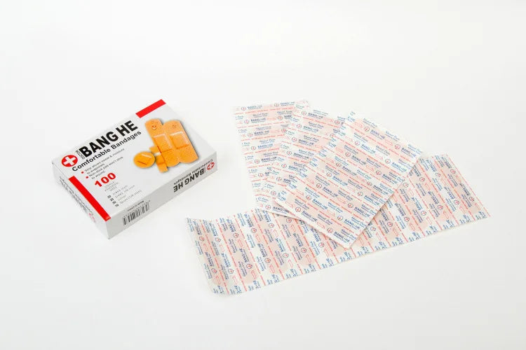 100Pcs Waterproof Band-Aids – Multi-Size Anti-Bacterial First Aid Bandages for Home & Travel